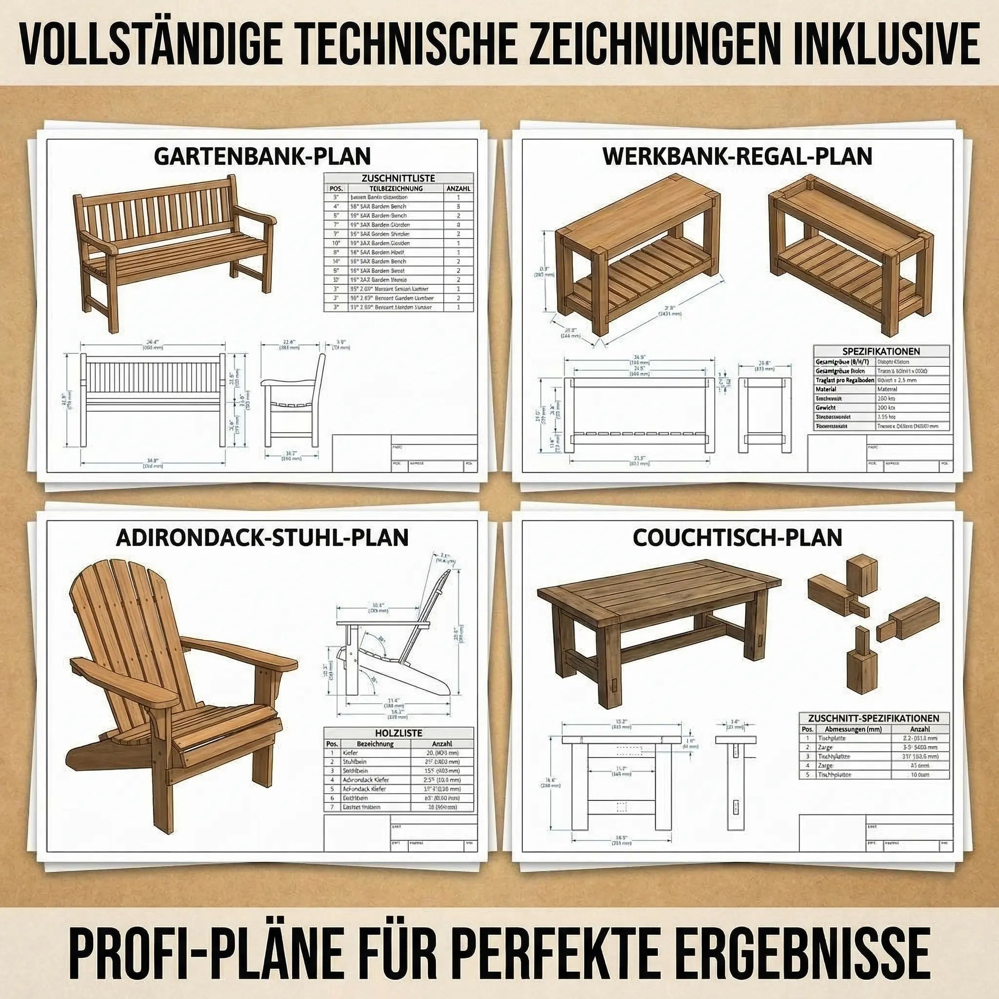 100+ Holzprojekte (DE)