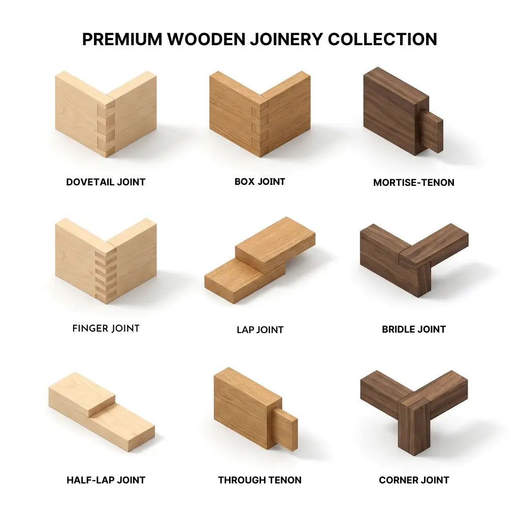 100+ Wood Joinery 3D Model Collection