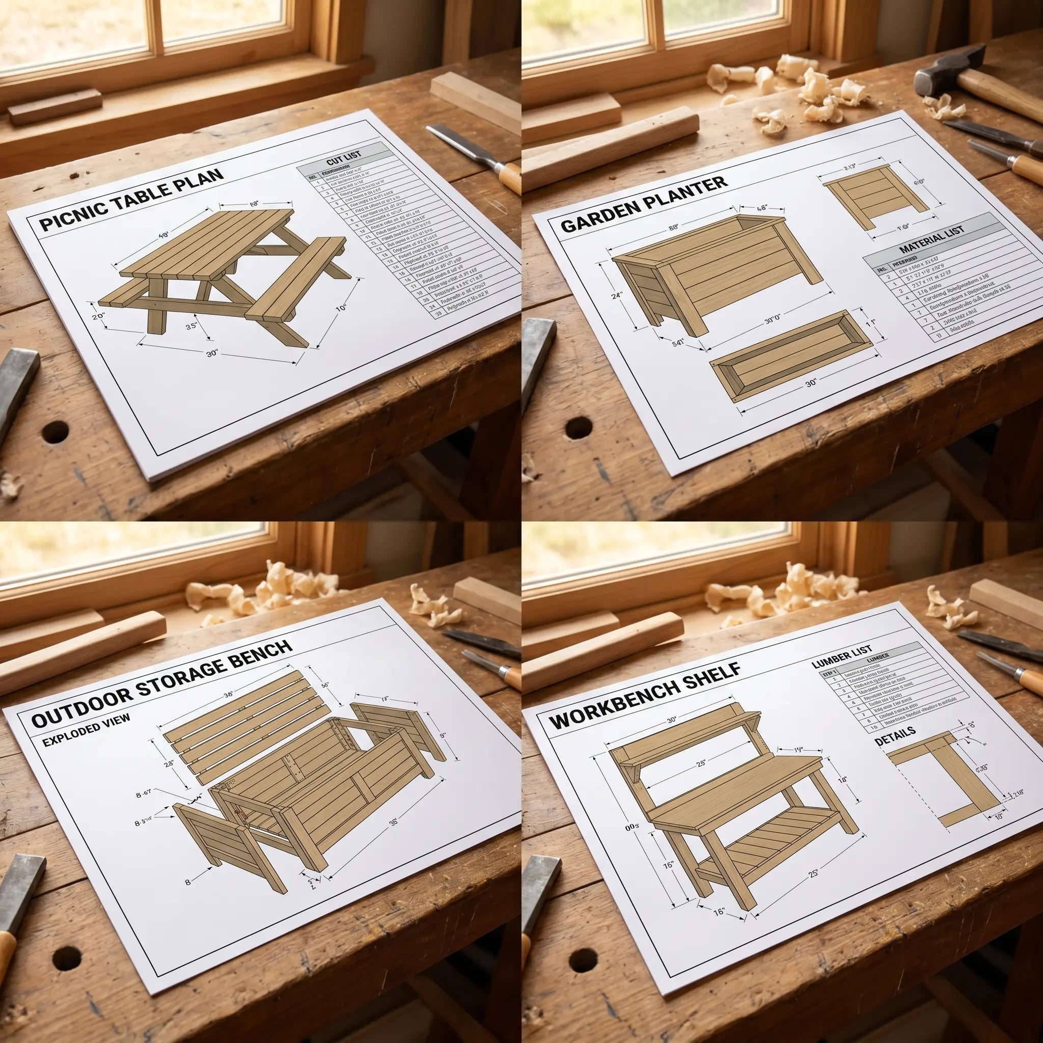 100+ Proyectos de carpintería