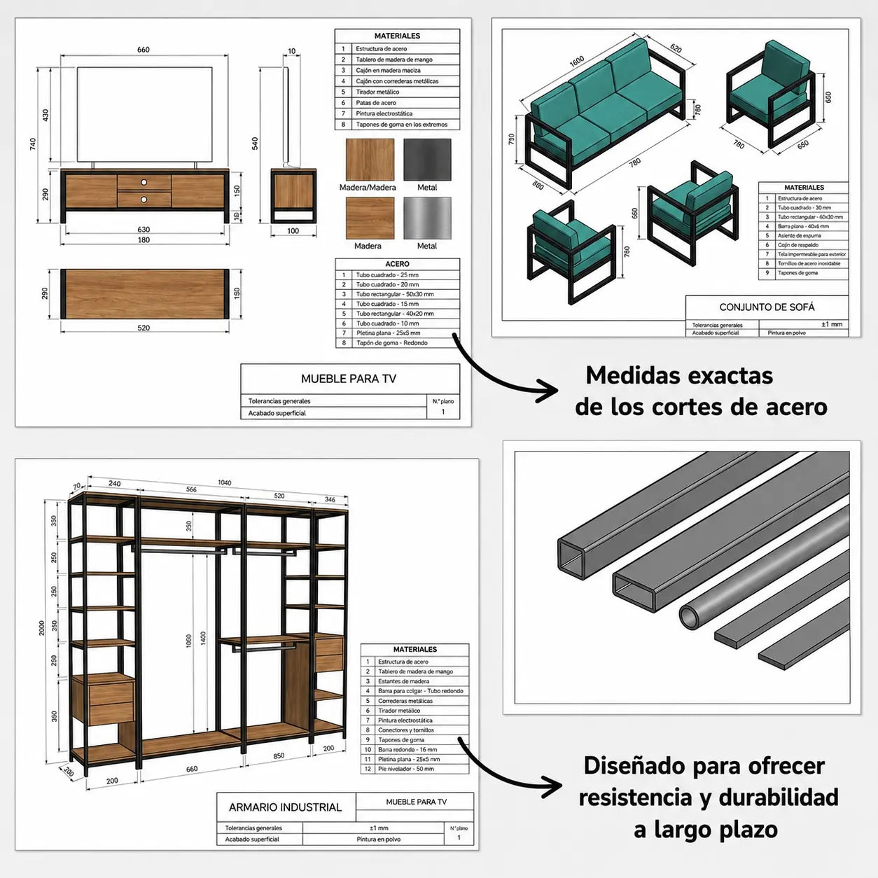 600+ Planos de Proyectos de Metalurgia (ES)