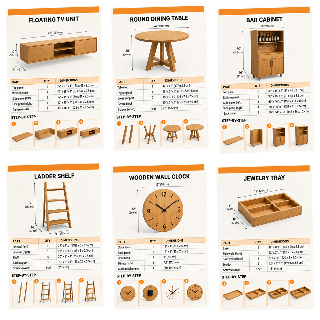 500+ Woodworking Projects